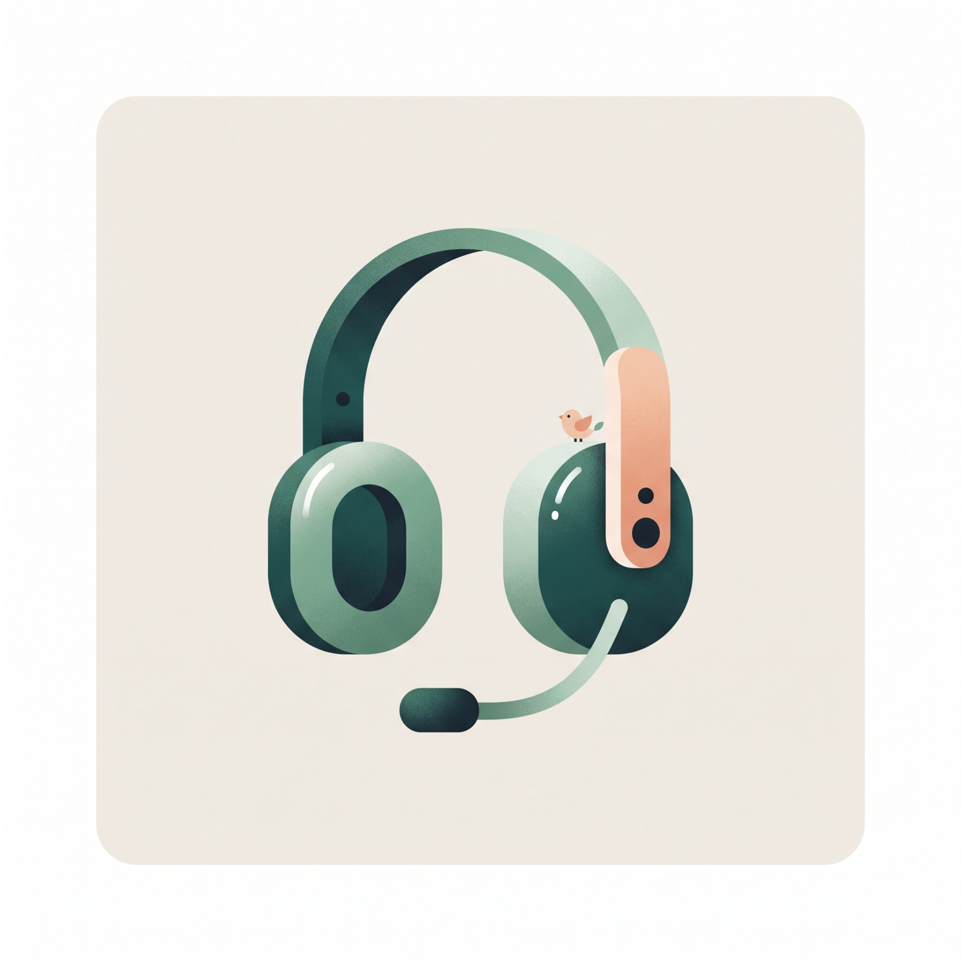 Ilustración de unos auriculares de soporte