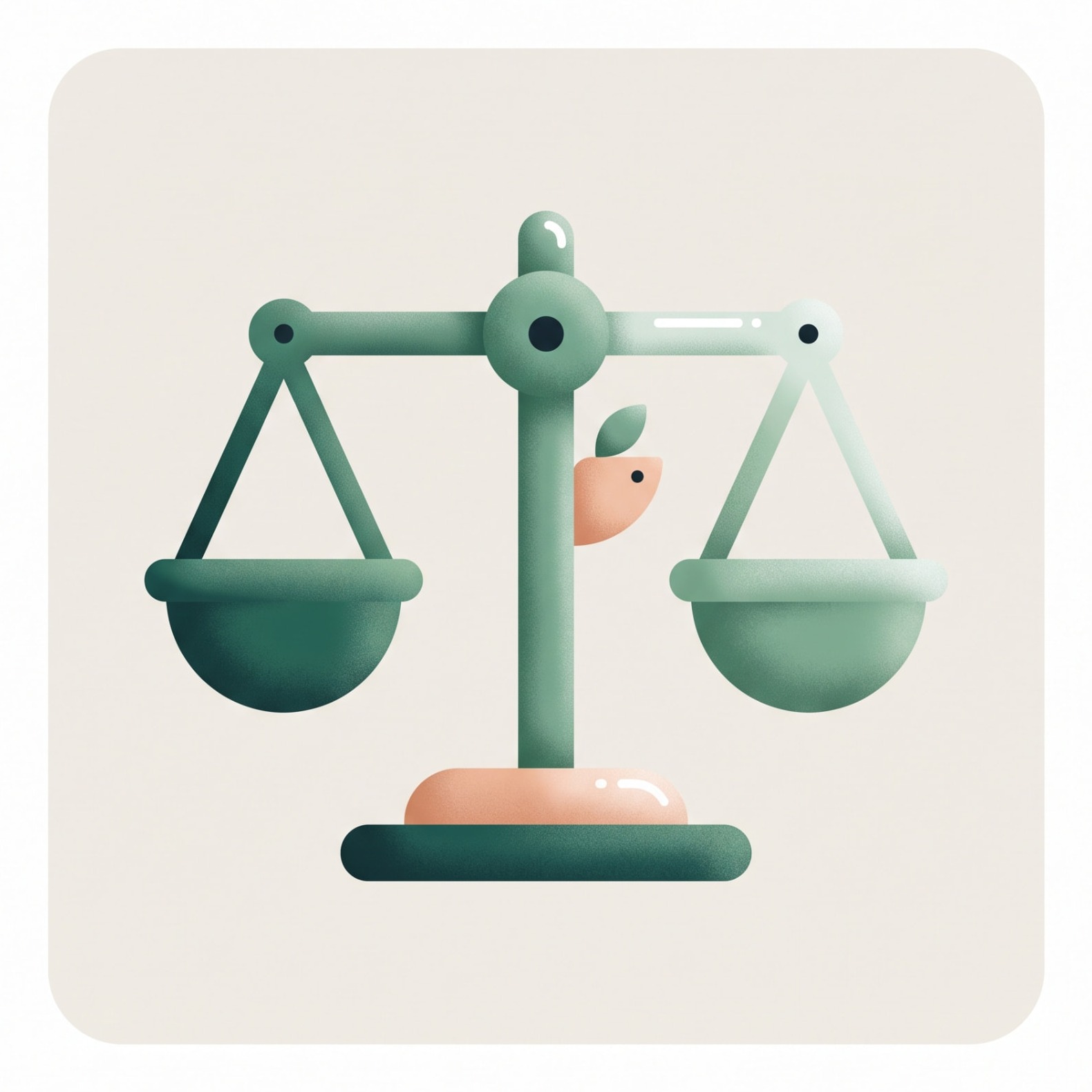 Ilustración de una balanza de la justicia